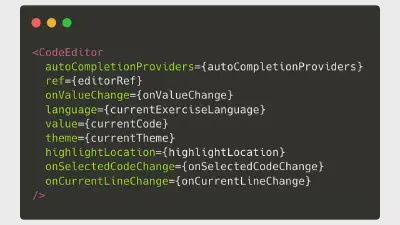 We intended to fully encapsulate the complexities of the editor behind a simple component interface