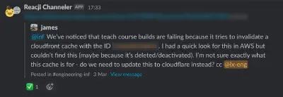 Reacji Channeler Example